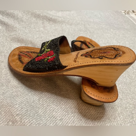 Wanted wedge heel sandals with sequin detail | size 7 | Bollywood Bohemian 🌹 - Picture 4 of 5